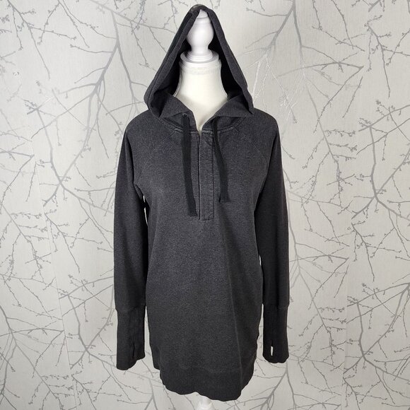 Lululemon Gray French Terry 1/4 Zip Hoodie - Picture 1 of 6
